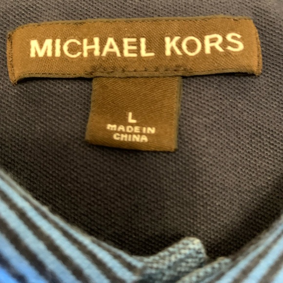 MICHAEL KORS MENS - Polo Shirt In Dark Blue (Size Medium) - Picture 8 of 8